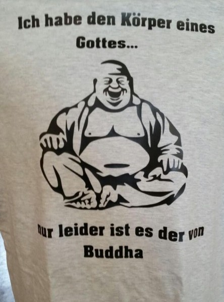 T Shirtdruck Buddha Funshirt